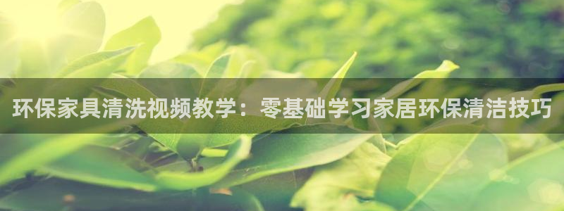 杏耀平台几年了：环保家具清洗视频教学：零基础学习家居环保清洁